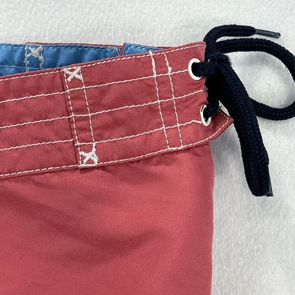 Vineyard Vines Mens Board Shorts 30 Pink Cargo Drawstring Swim Trunks Whale Logo